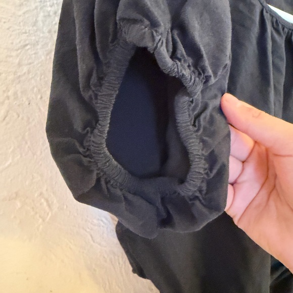 Madewell Black Puff Sleeve Crop Top - Picture 8 of 8